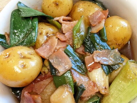 やみつき☆じゃがいもとベーコンのねぎ味噌